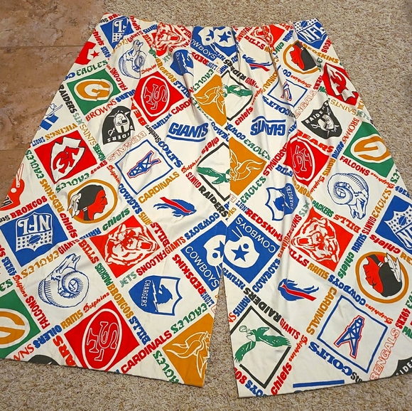 Vintage 1970's NFL 2 Piece Curtains